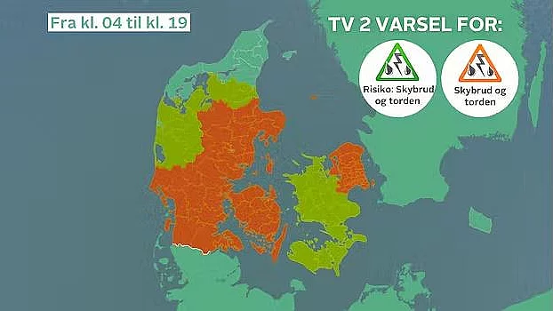 Her Er Der Risiko For Torden Og Skybrud I Dag TV 2 Kosmopol