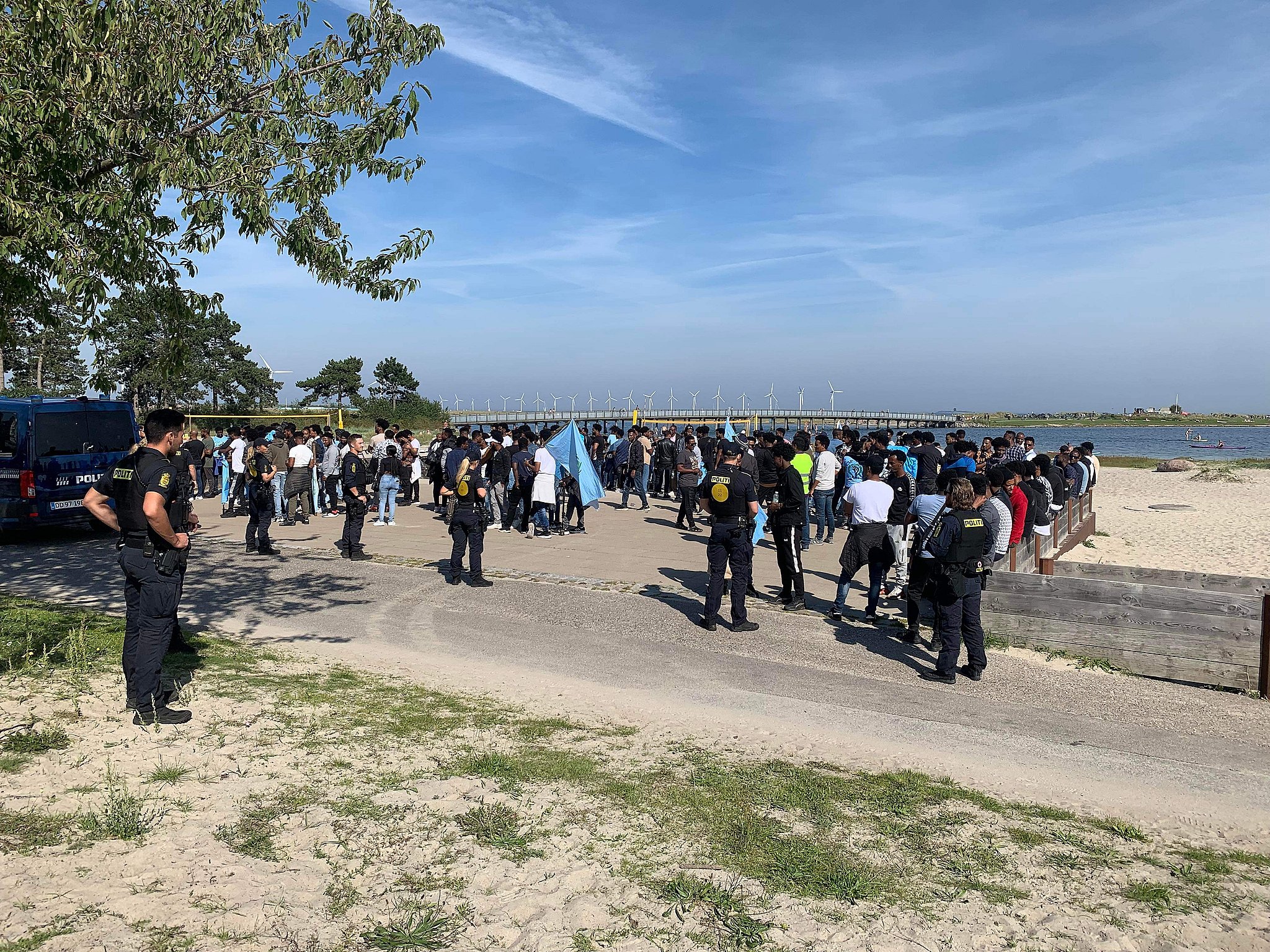 Pictures from an unannounced demonstration on Saturday at Amager Strandvej.