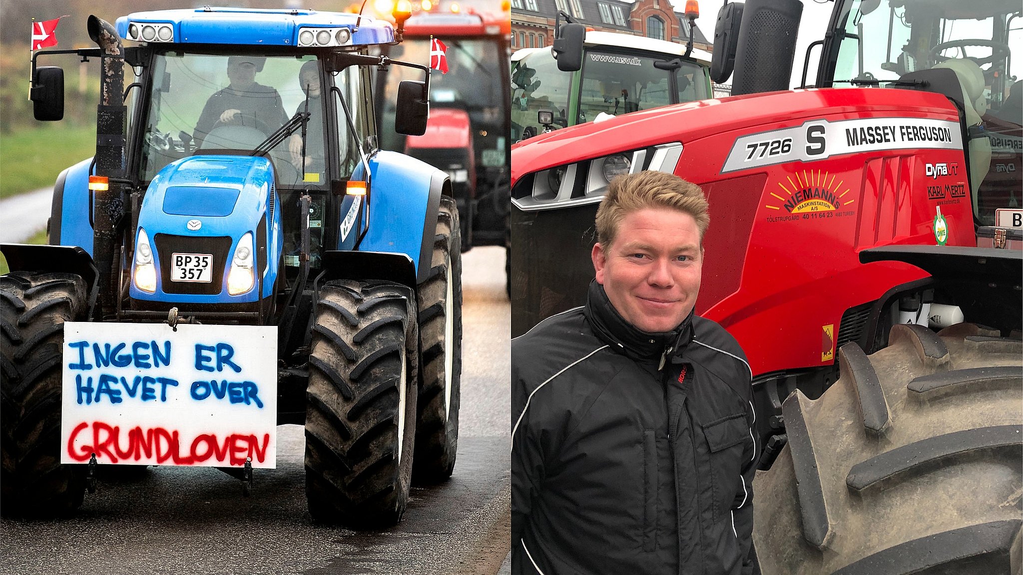 33 Arige Jonas Demonstrerer Fra Traktor Regeringen Har Kvajet Sig Tv 2 Lorry